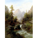 РЕПРОДУКЦИИ НА КАРТИНИ Къща край планински поток (1890)